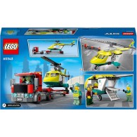 LEGO® City 60343 - Le transport de l’hélicoptère de secours